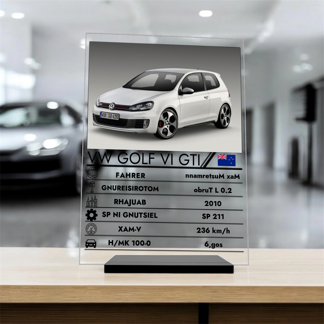 Auto Quartett Bild / Motorrad - Personalisiertes Acrylglas