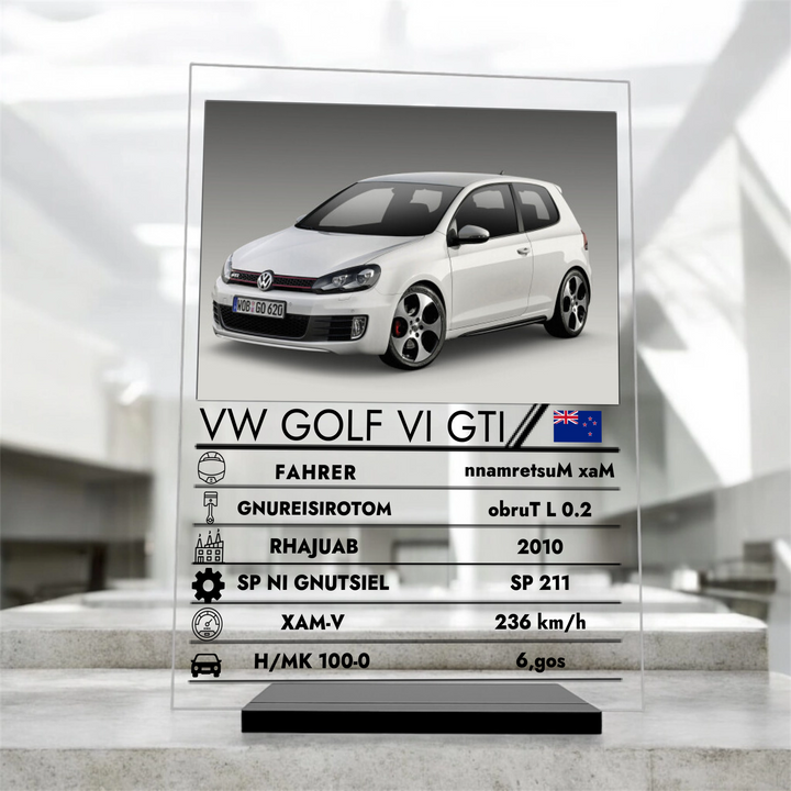 Auto Quartett Bild / Motorrad - Personalisiertes Acrylglas