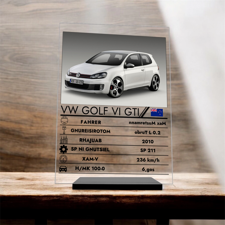Auto Quartett Bild / Motorrad - Personalisiertes Acrylglas