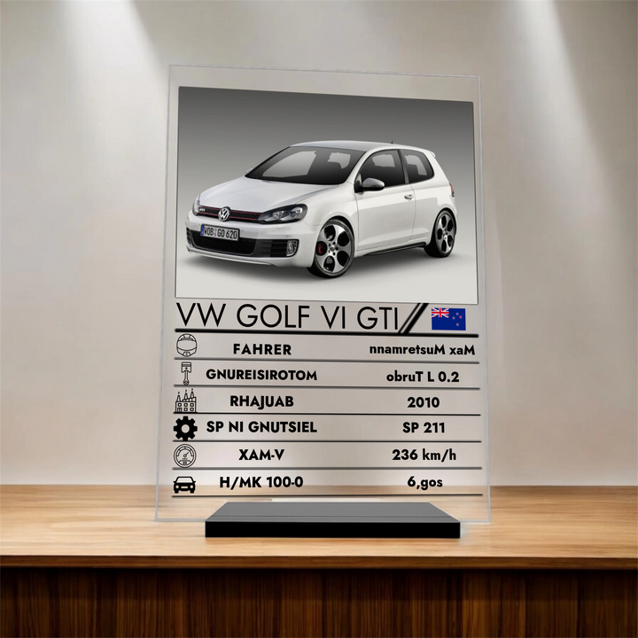 Auto Quartett Bild / Motorrad - Personalisiertes Acrylglas