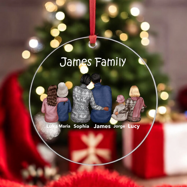 Personalisierte Acryl-Weihnachtsdeko für die Familie