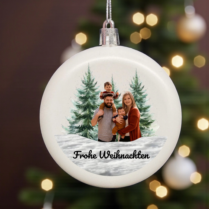 Weihnachtsanhänger mit eigenem Foto und Wunschname