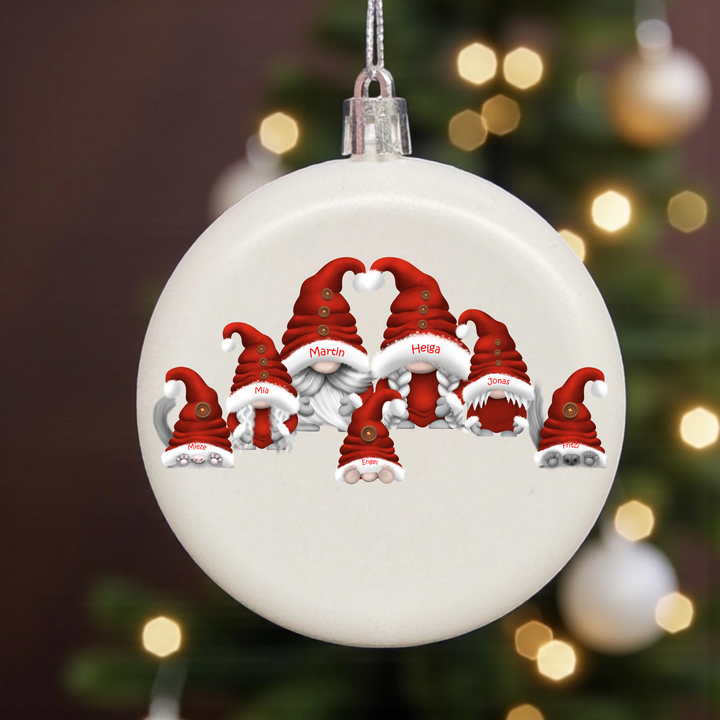 Weihnachtsschmuck für Familienmitglieder (1-9 Personen) - Personalisierte Weihnachtsbaumdekorationen