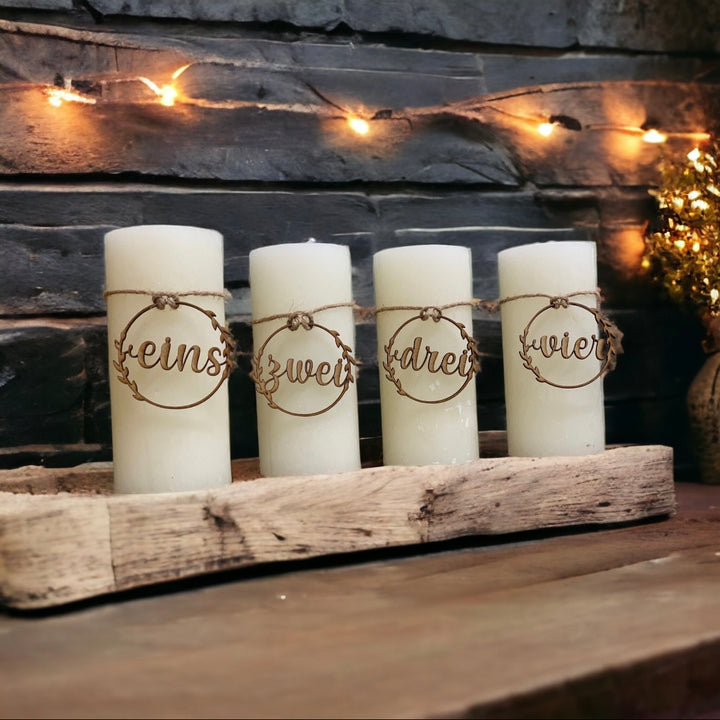 Personalisierter Anhänger für Adventskerzen