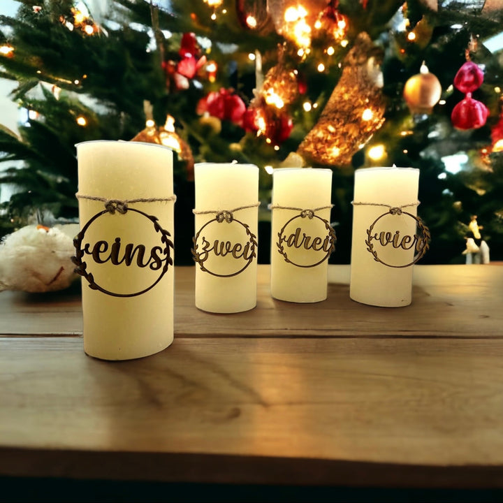 Personalisierter Anhänger für Adventskerzen