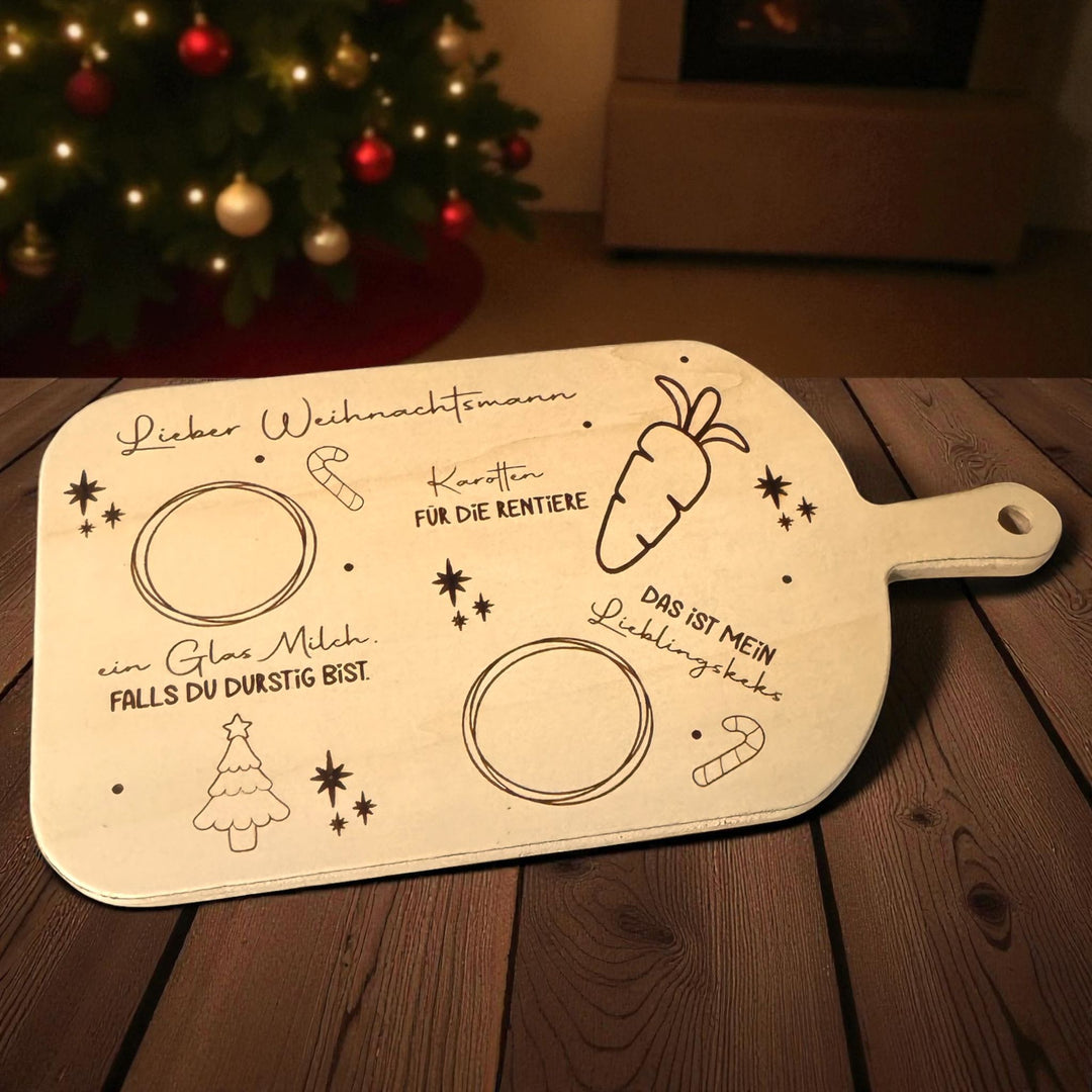 Weihnachtsplatte aus Holz