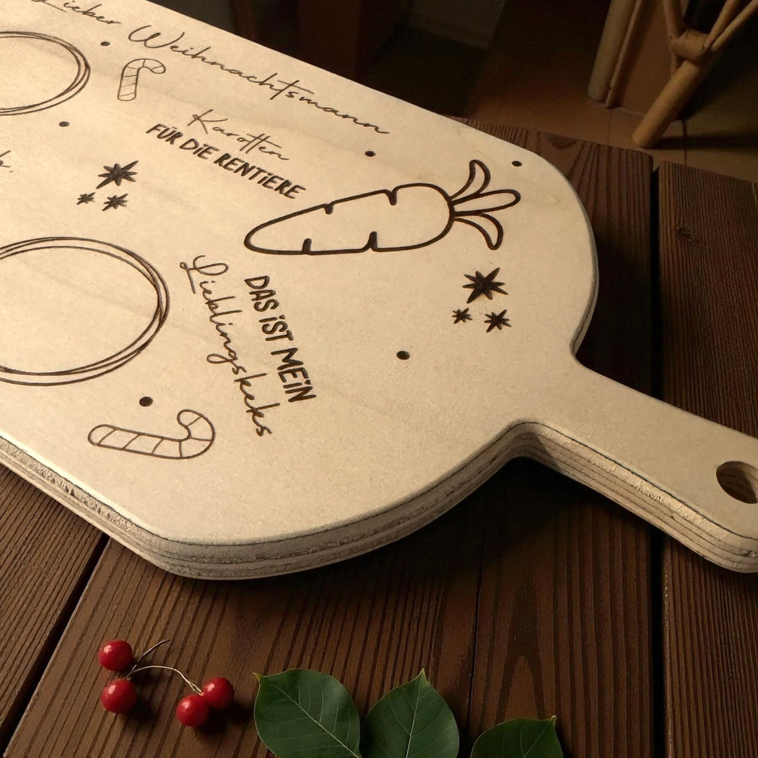 Weihnachtsplatte aus Holz