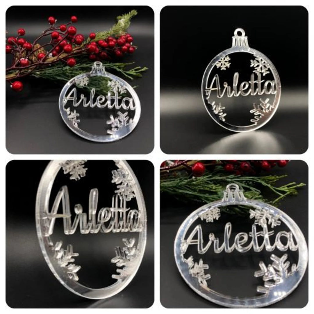 Personalisierter Christbaumschmuck aus Holz